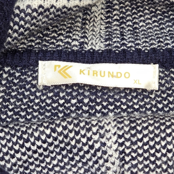 Kirundo Xl Navy Cowl Neck Long-sleeve Pullover Non-itchy Sweater - Picture 8 of 9